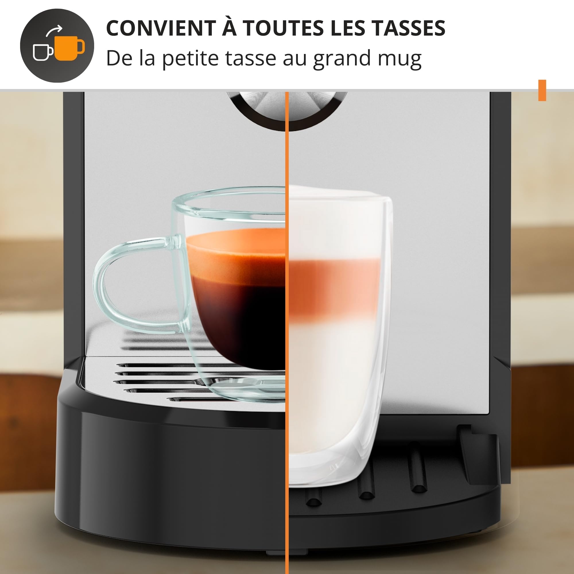 Virtuoso+, Machine expresso manuelle, Café à pompe, Noir