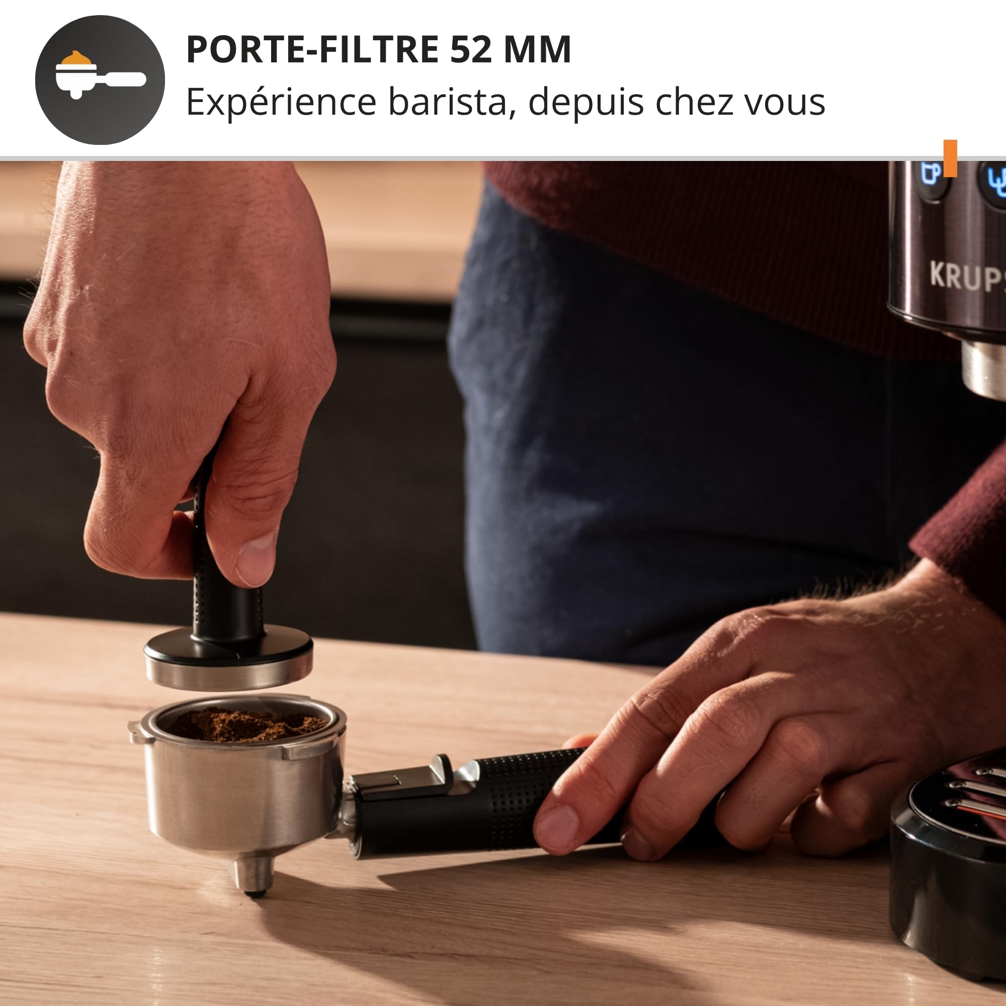 Virtuoso+, Machine expresso manuelle, Café à pompe, Noir